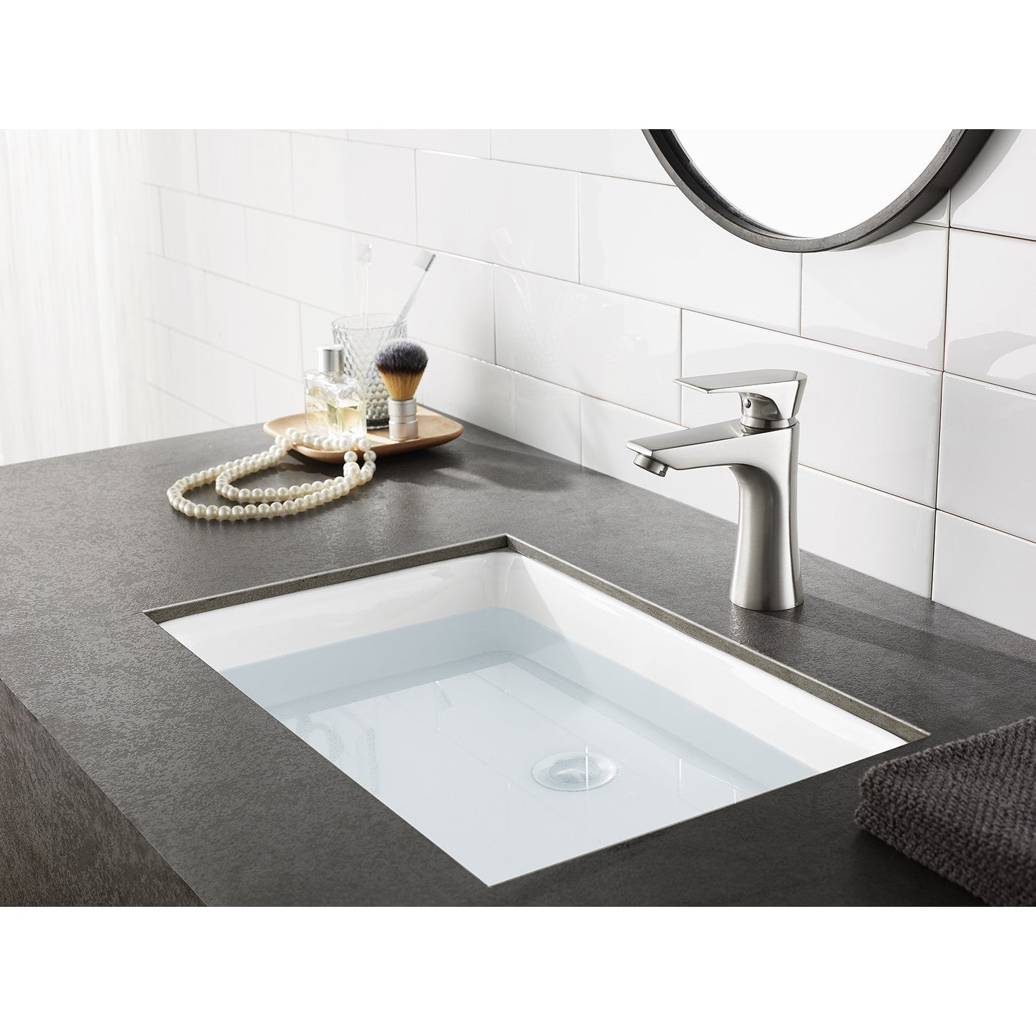 Kingston Sona LS4228XL - Millennium One-Handle 1-Hole Bathroom Faucet with Push Pop-Up Drain, Brushed Nickel — thumbnail 2